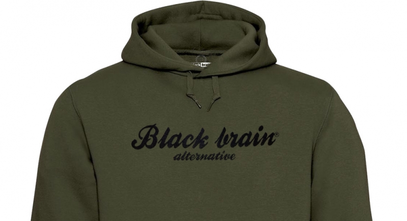 HOODY BLACK BRAIN ITALIC OLIVE 